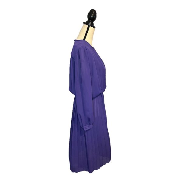 The 1 East Custom Collection Women's Vintage Pleated Midi Dress Made in U.S.A. - Picture 5 of 6